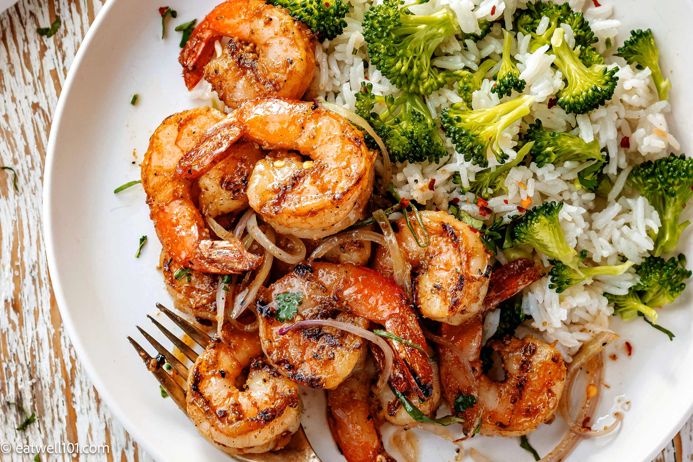 Soy-Ginger Stir-Fried Shrimp with Broccoli and Rice