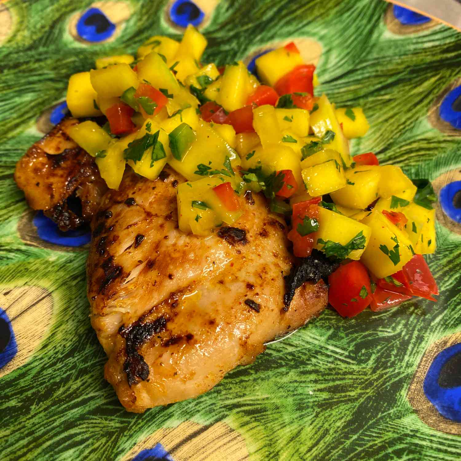 Citrus-Glazed Chicken Thighs with Mango Salsa