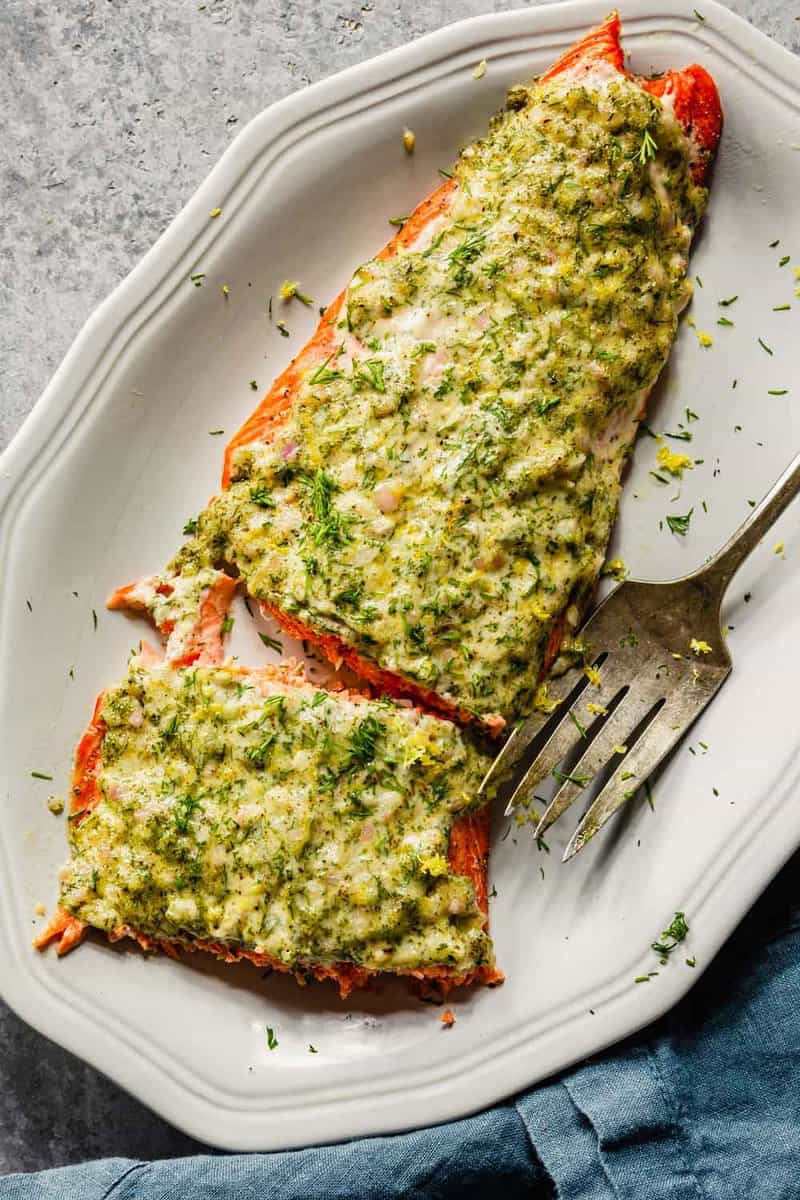 Slow-Baked Salmon with Lemon-Dill Crust