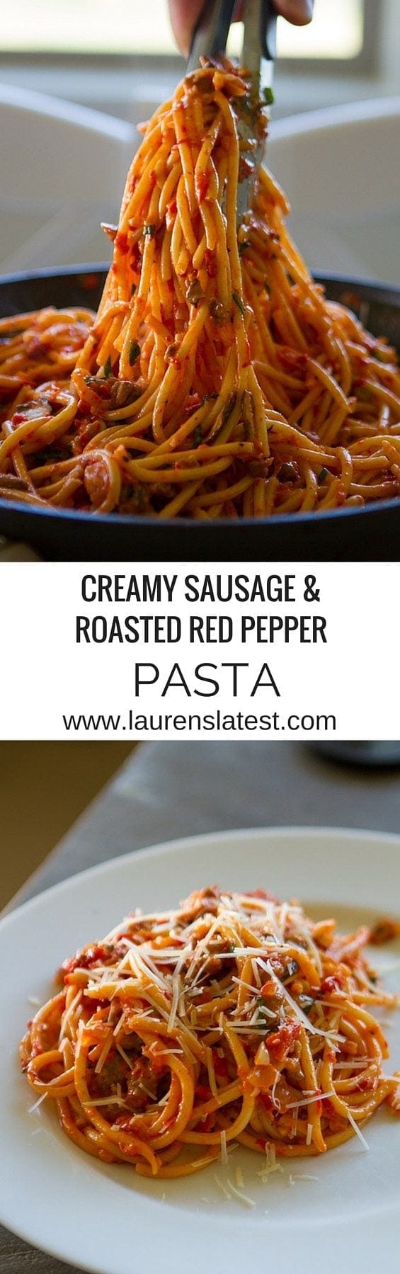 One-Pot Sausage and Roasted Red Pepper Pasta