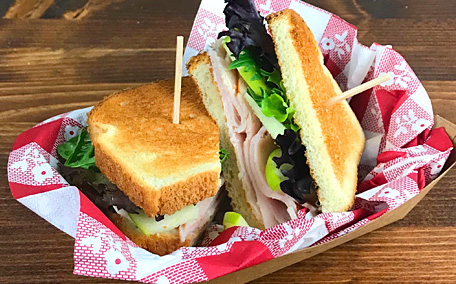 Open-Face Smoked Turkey and Apple Sandwich with Apple Butter
