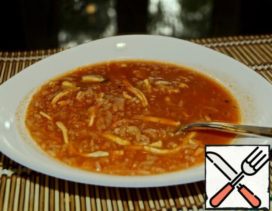 Tomato and Shrimp Seafood Soup