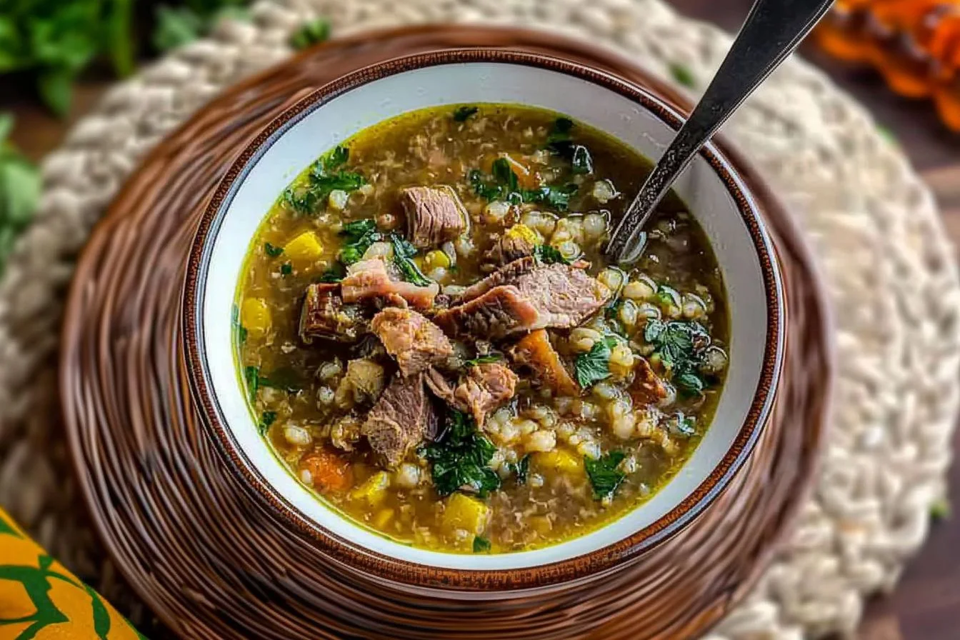 Freekeh and Lamb Soup with Cumin
