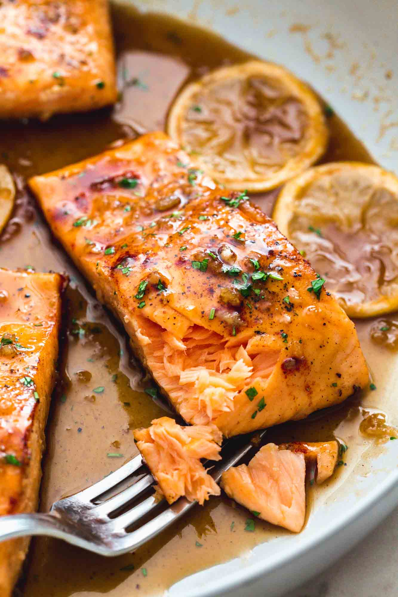 Pan-Seared Salmon with Honey and Garlic