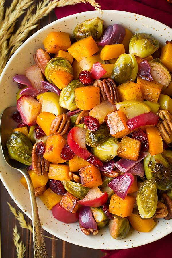 Roasted Fall Vegetable Medley with Apple and Thyme