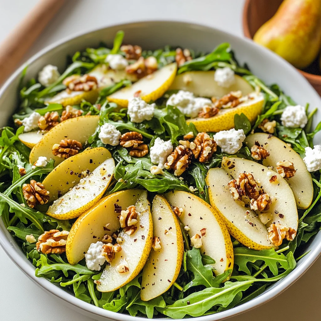 Williams Pear and Arugula Salad with Lemon Vinaigrette