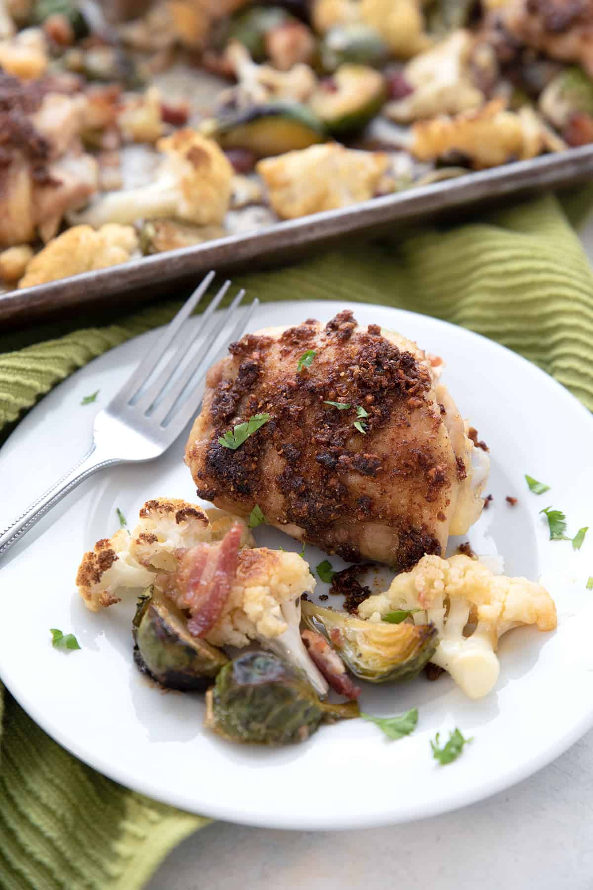 Sheet Pan Almond-Crusted Chicken Thighs