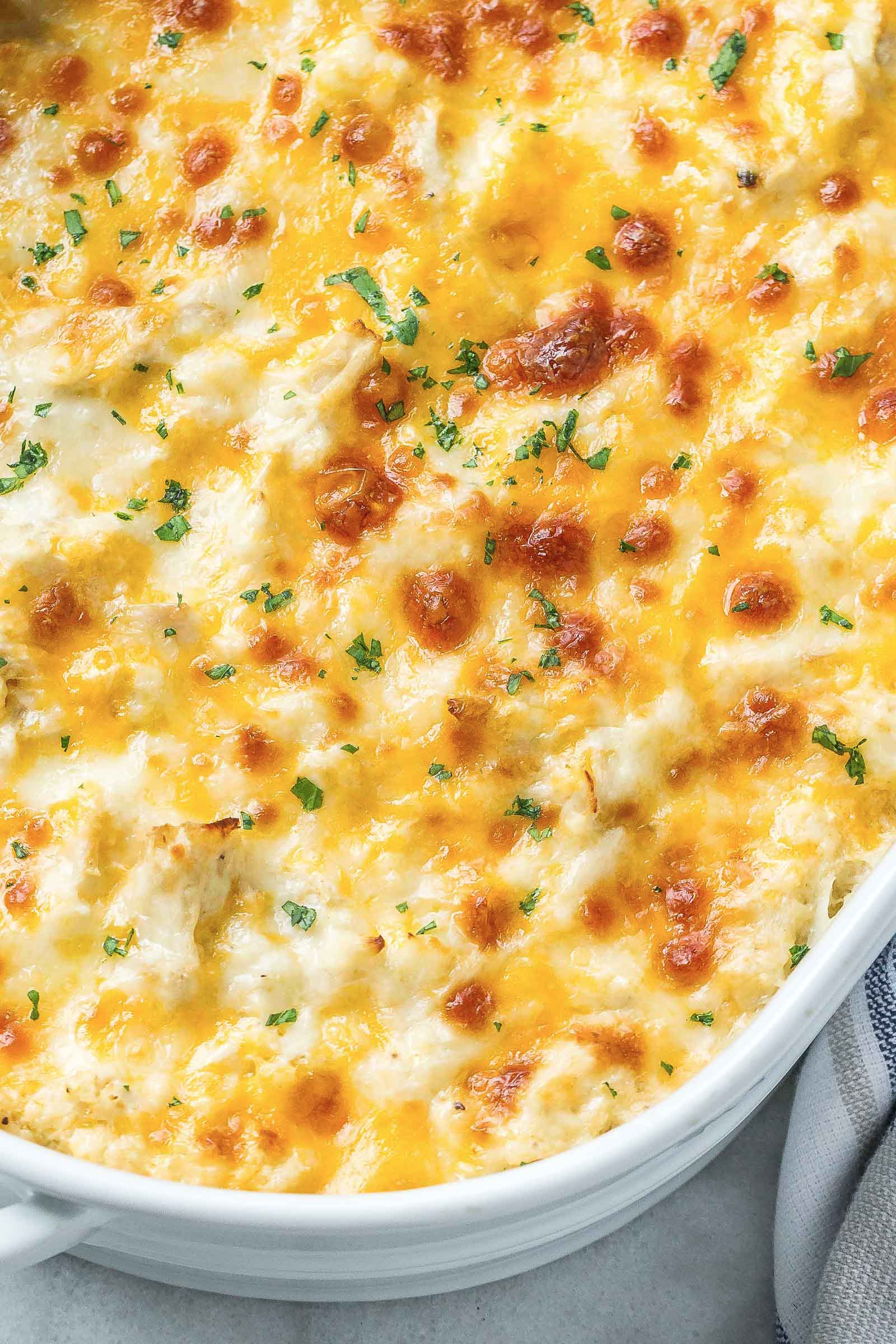 Keto Cheesy Chicken and Vegetable Casserole