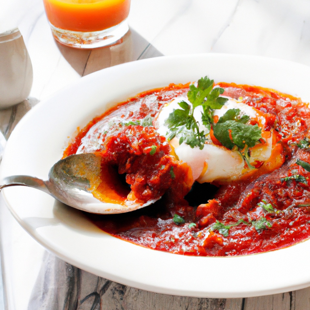 Spiced Tomato and Poached Eggs