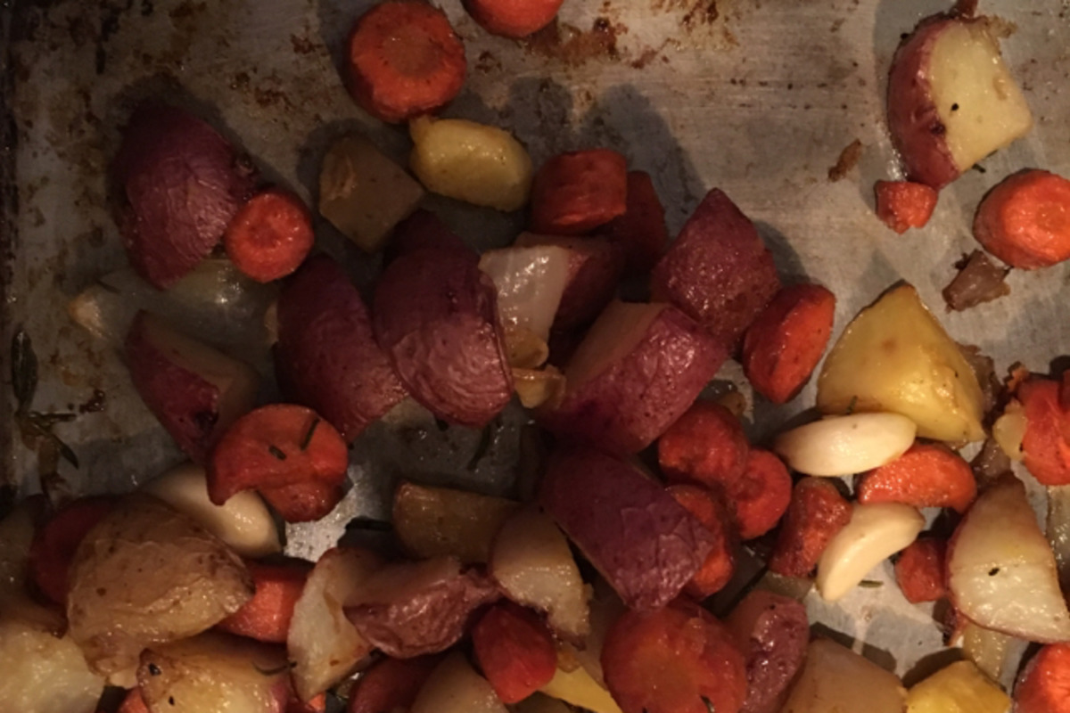 Sesame-Ginger Roasted Root Vegetables