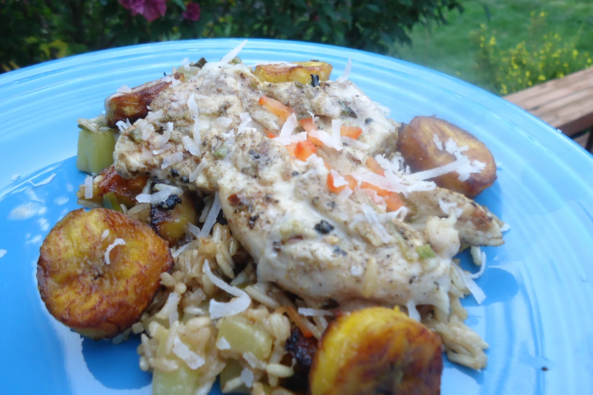 Plantain and Mojo Roast Chicken