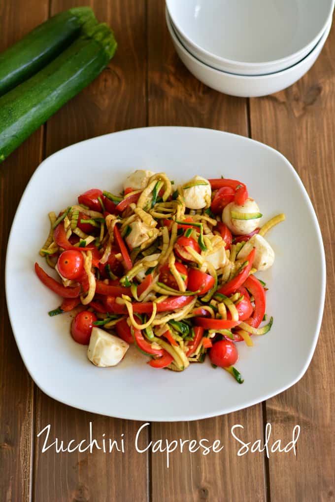 Zucchini and Tomato Caprese Salad