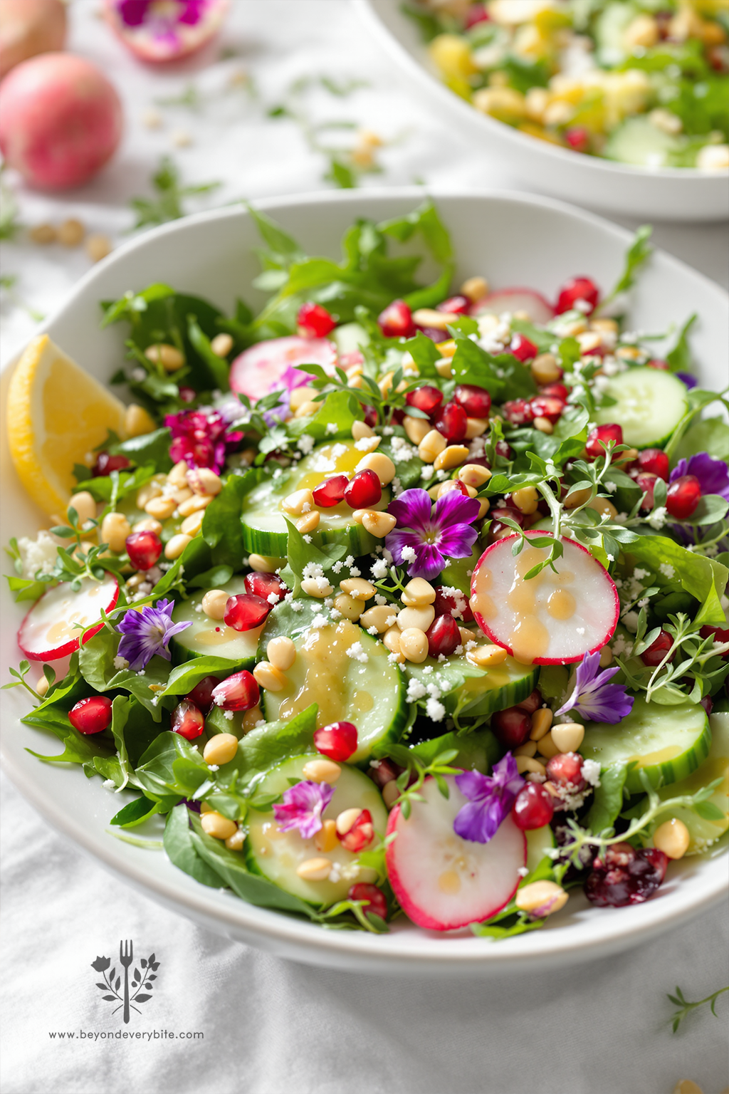 Edible Flower Blossom Salad