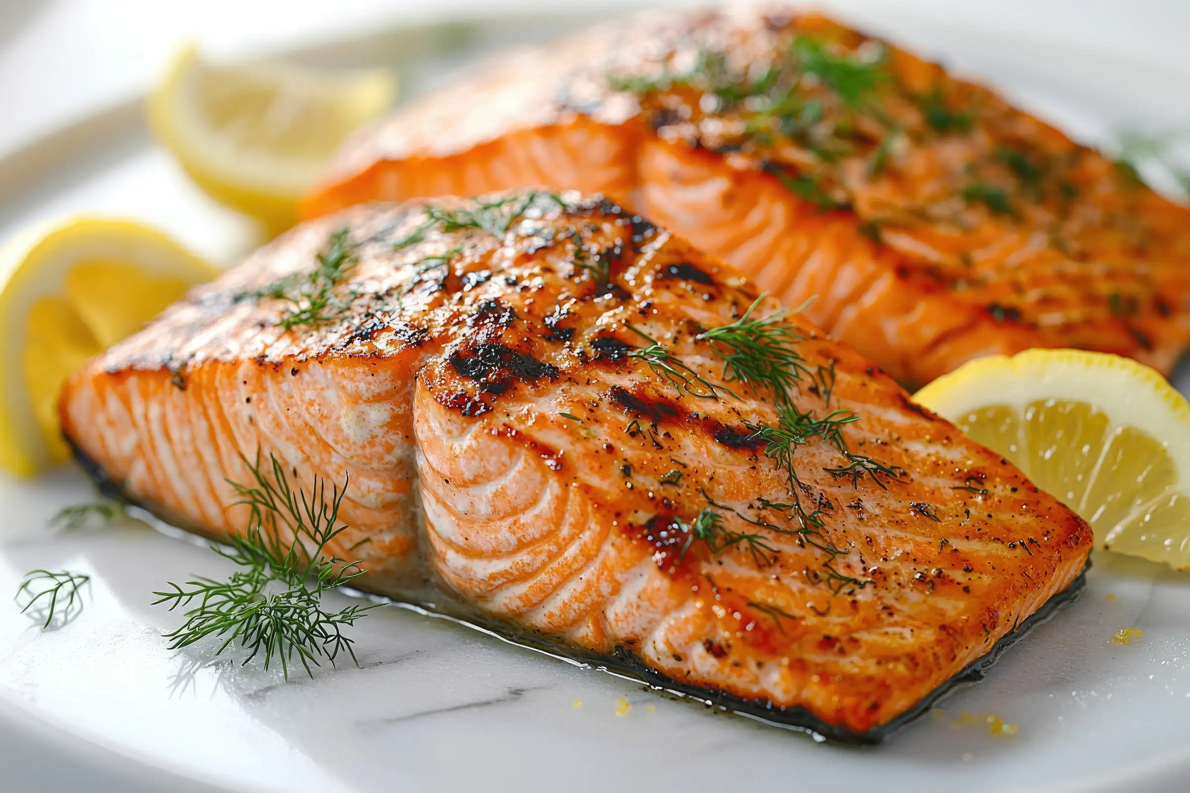 Cedar-Planked Salmon with Lemon-Dill Sauce