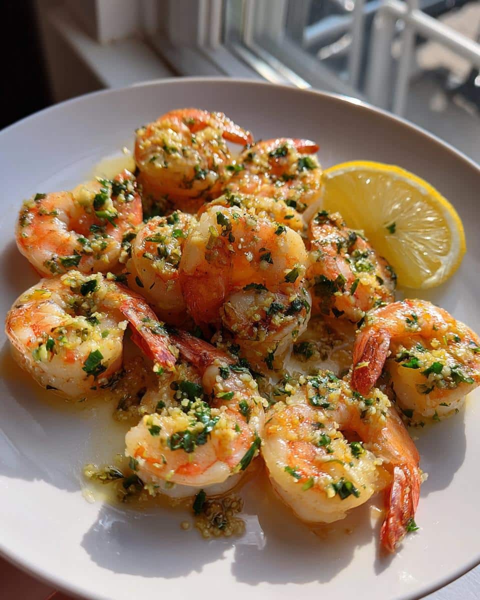 Freshly Sautéed Garlic Shrimp with Lemon Zest