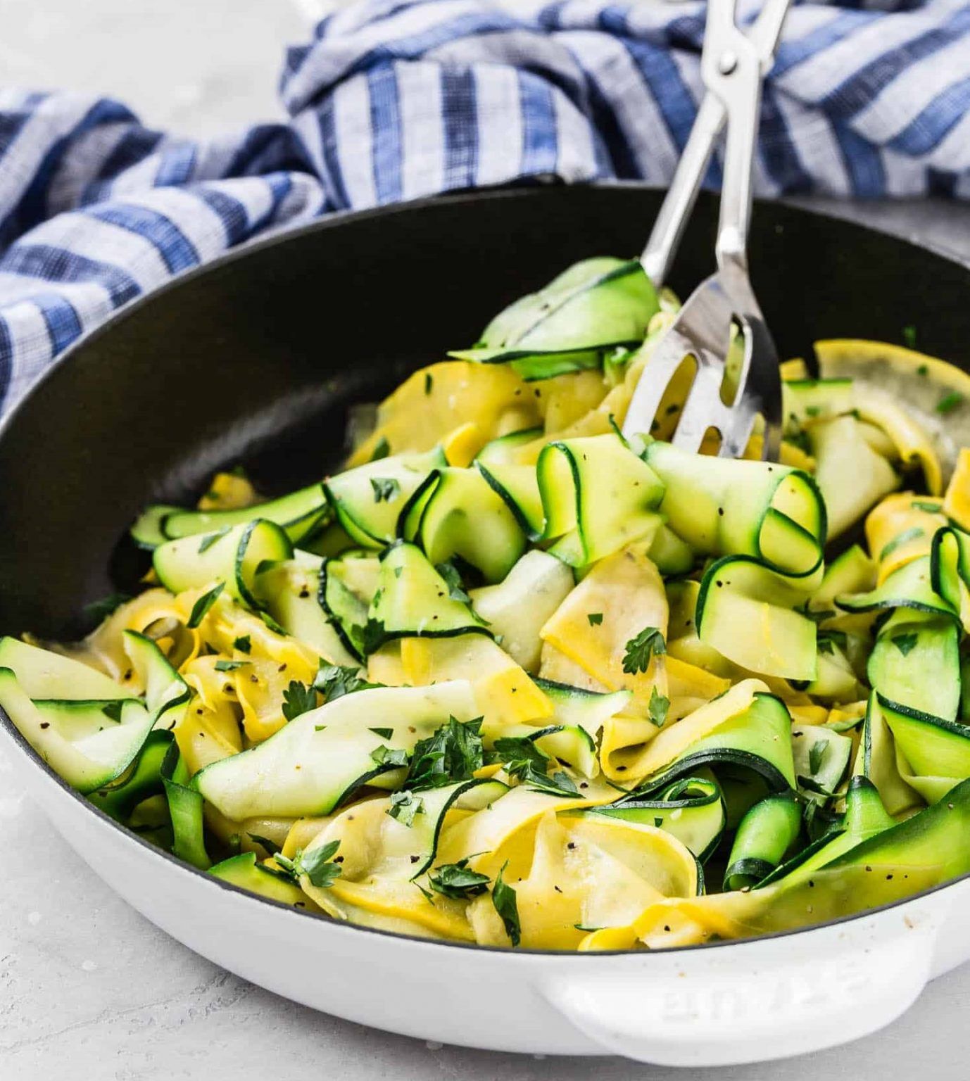 Sautéed Zucchini Ribbons with Lemon and Parmesan