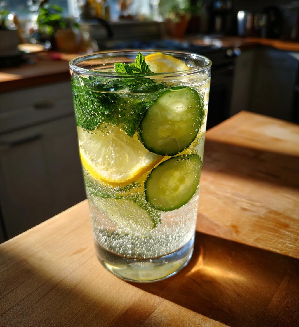 Slow-Simmered Cucumber Mint Sparkling Water