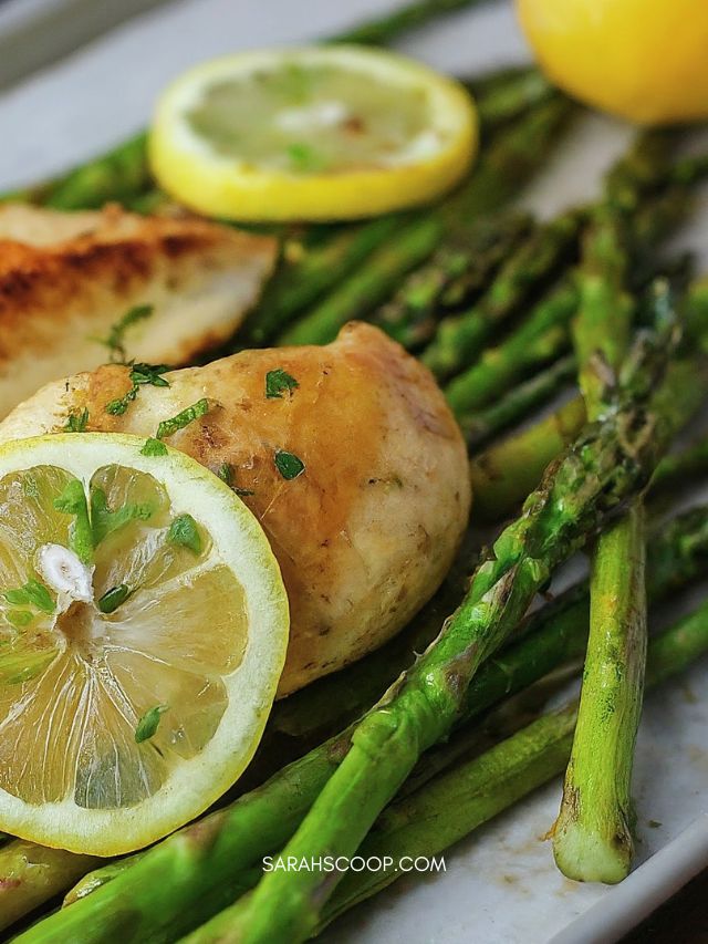 Garlic-Peppered Lemon Chicken with Roasted Asparagus
