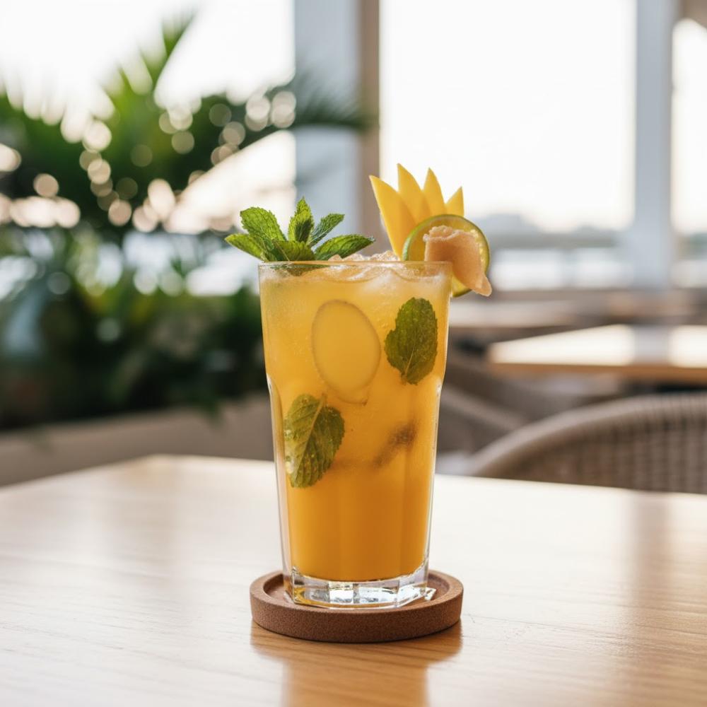 Mango Ginger Rum Fizz