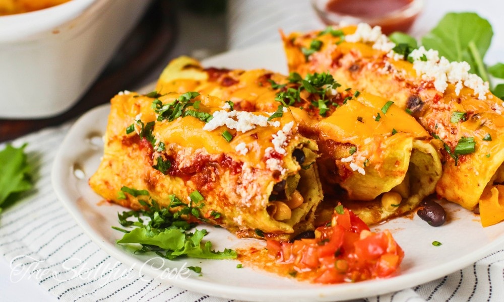 Smoky Sweet Potato and Black Bean Enchiladas