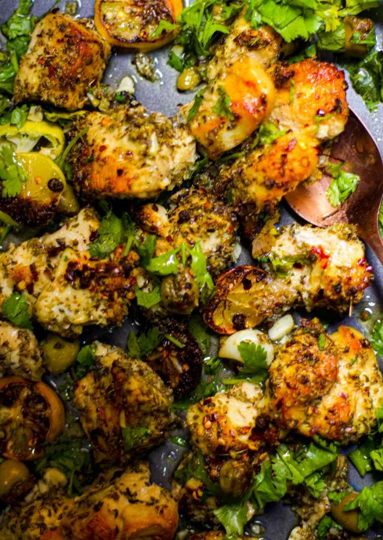Sheet Pan Lemon-Garlic Chicken with Rosemary