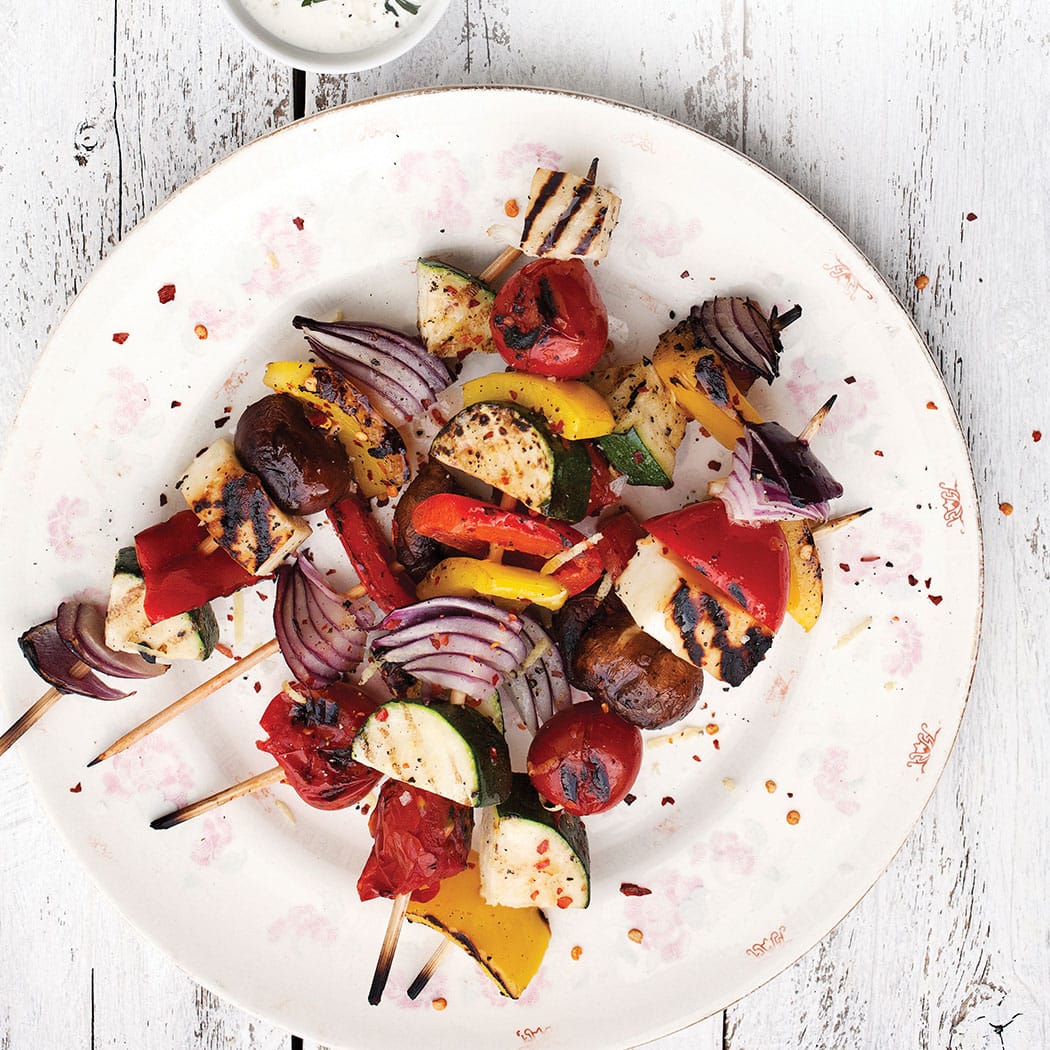 Colorful Planter-Inspired Veggie Skewers