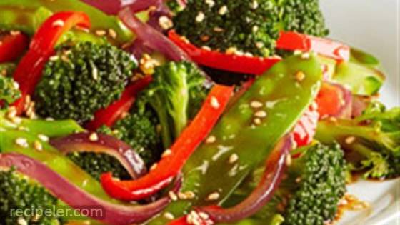 Vegetable Stir-Fry with Sesame and Garlic