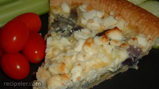 Balsamic-Red Onion Tart with Goat Cheese