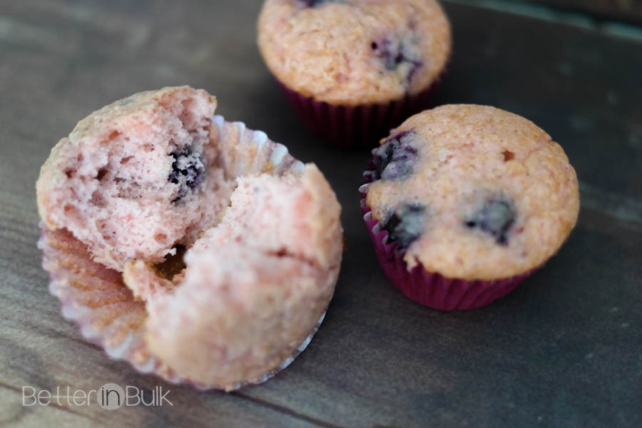 Reduced-Sugar Blueberry Muffins with Applesauce