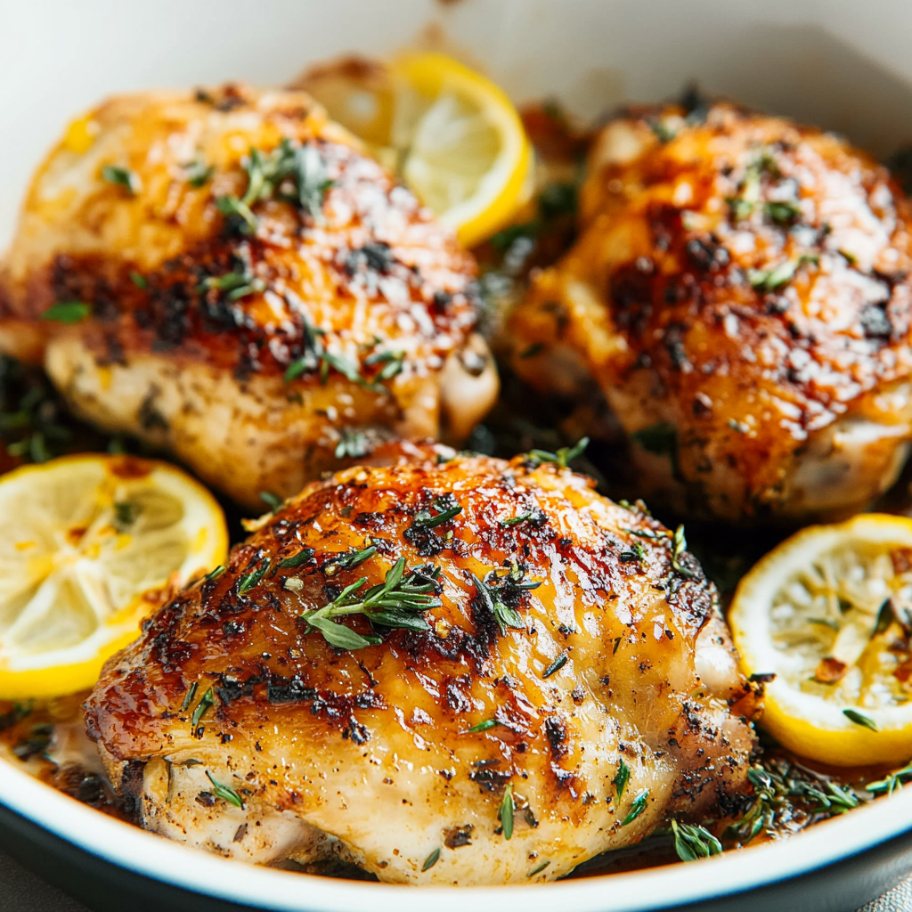 Lemon-Herb Baked Chicken Thighs with Dill