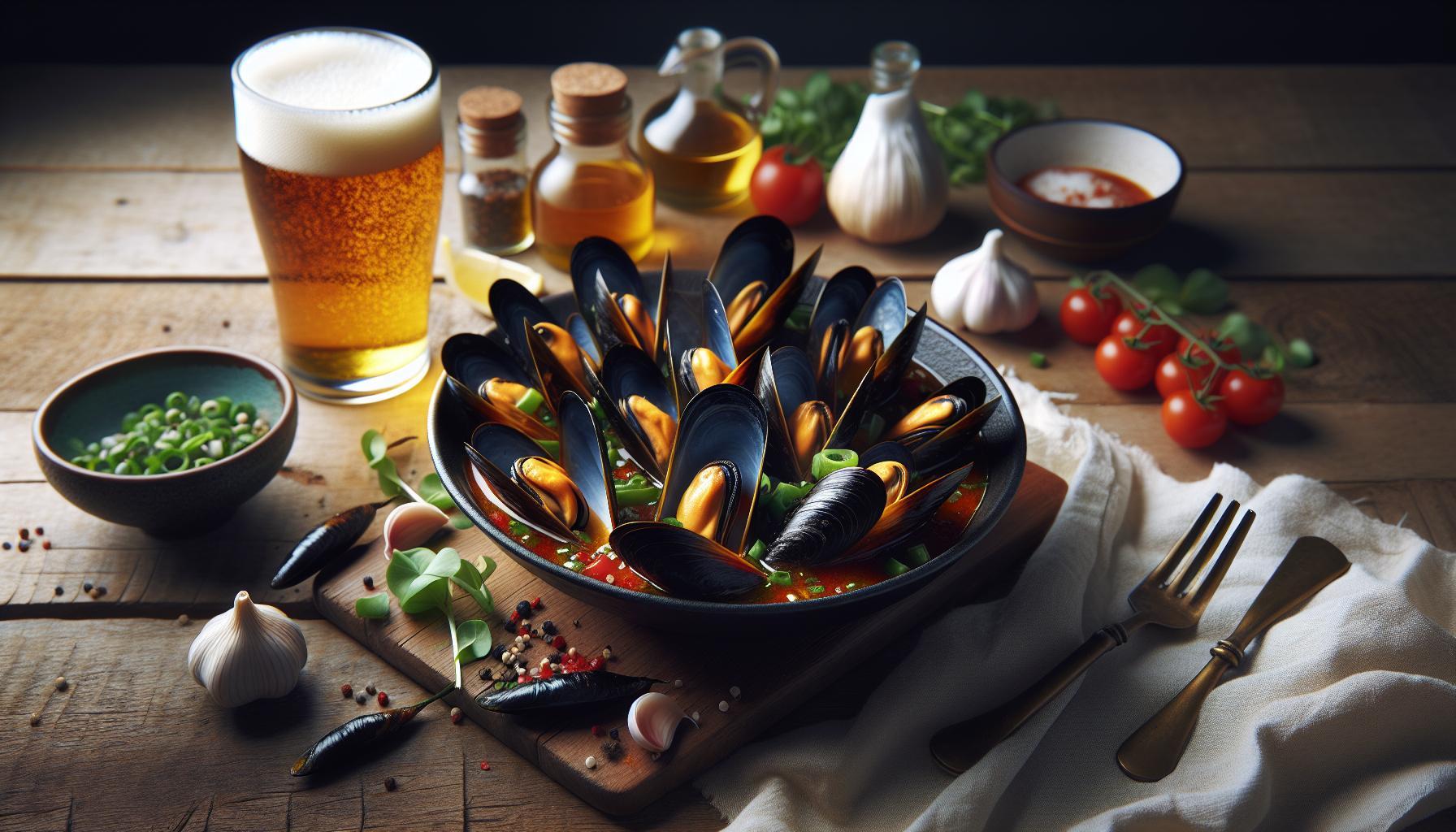 Brussels Beer-Braised Mussels with Thyme