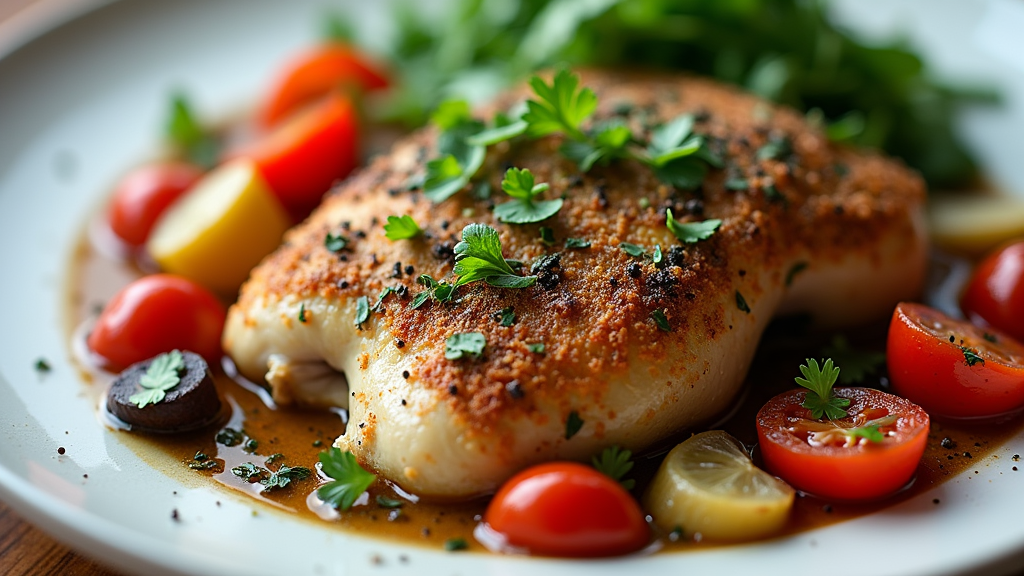 Brabant Wallon Herb-Crusted Chicken with Roasted Root Vegetables