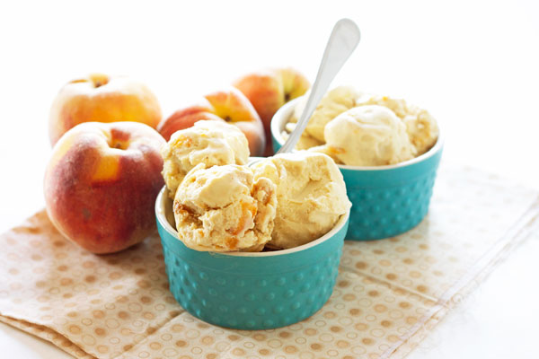 Peach Honey Frozen Yogurt