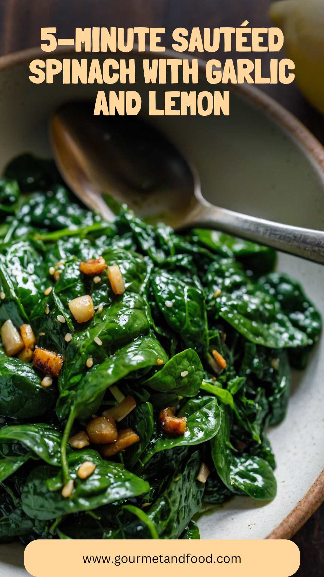 Garlic-Sautéed Spinach with Lemon Zest