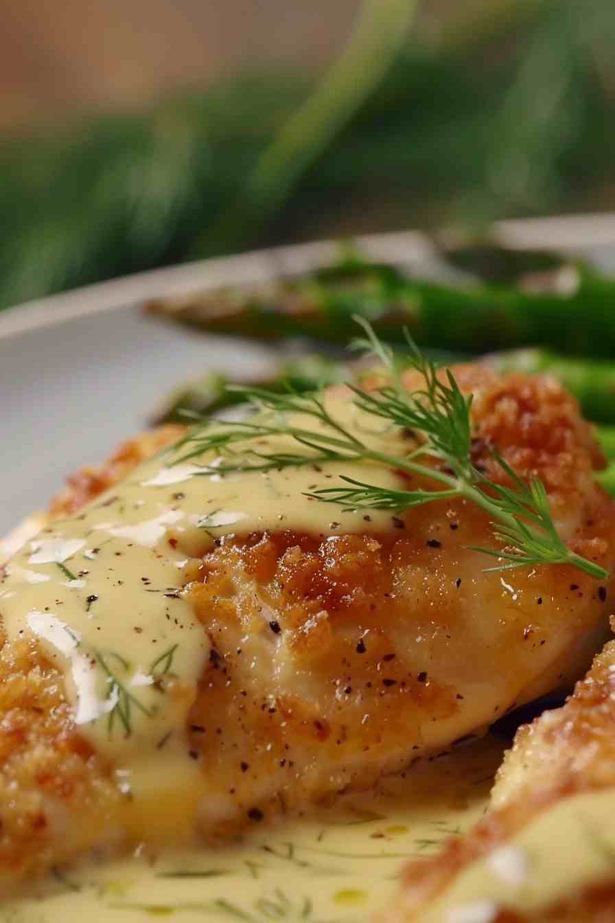 Pan-Seared Lemon-Dill Chicken with Roasted Asparagus
