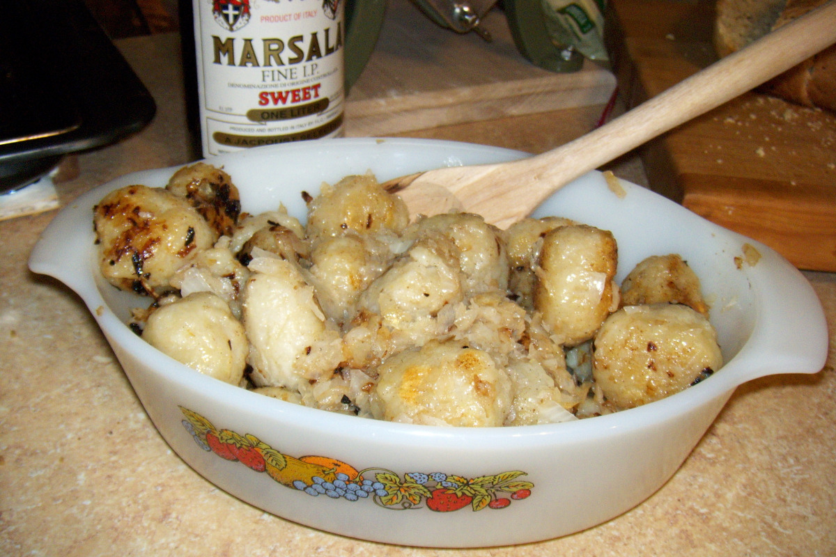 German Potato Dumplings with Herb Butter