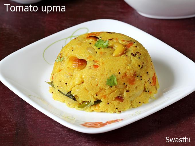 Tomato Cucumber Upma with Mint