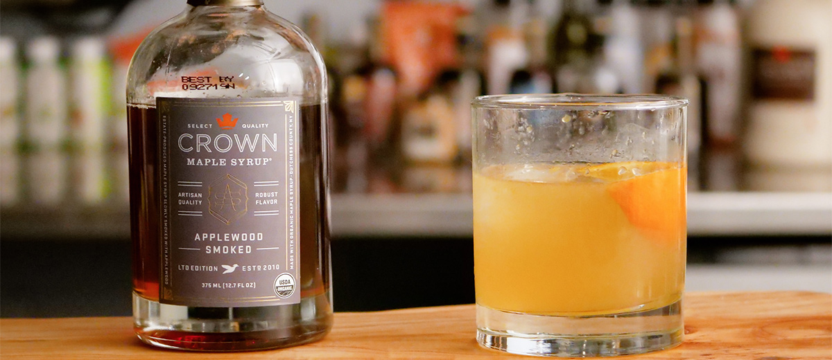 Maple-Bourbon Smoked Old Fashioned