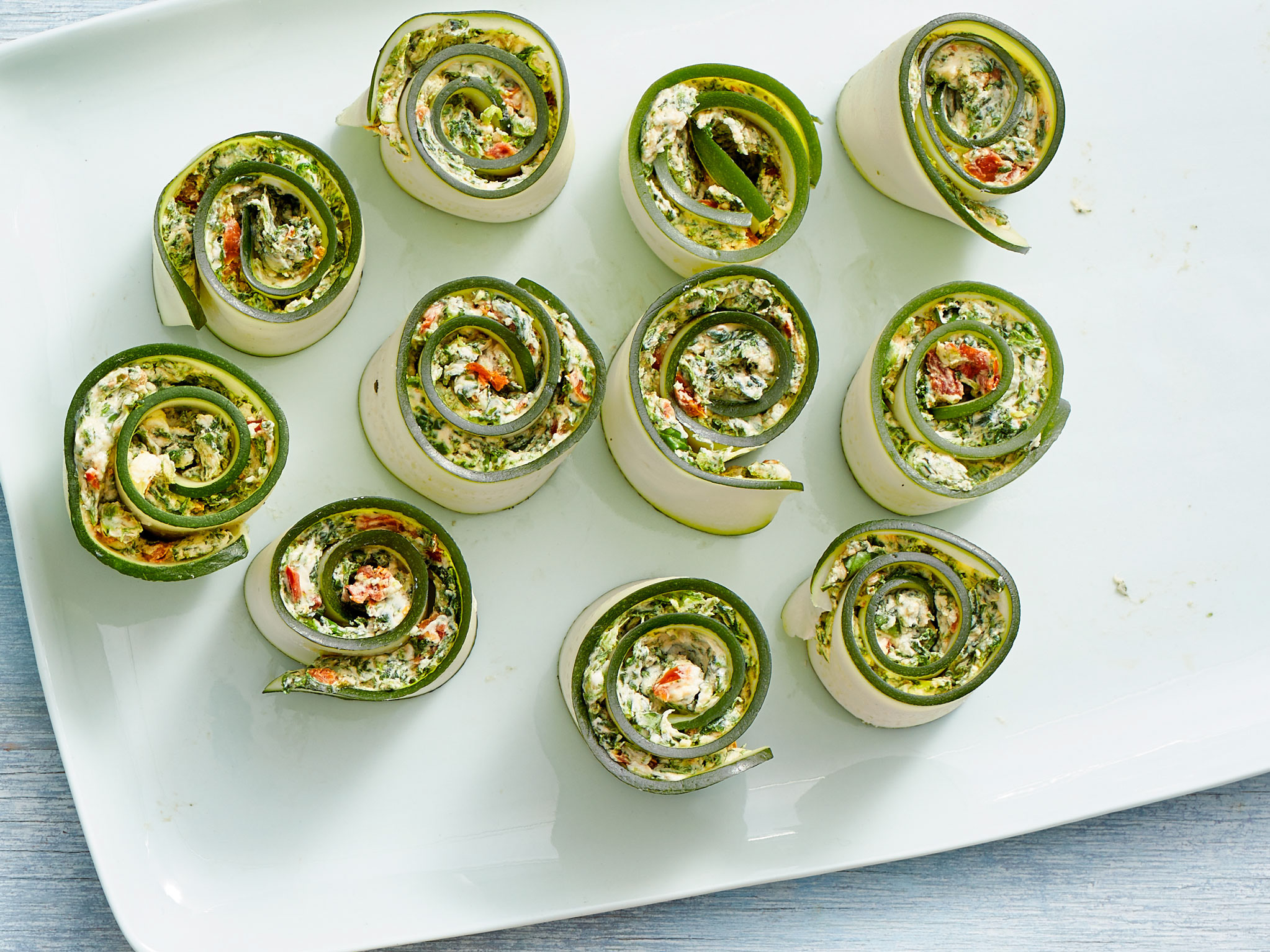 Zucchini and Cheese Pinwheels