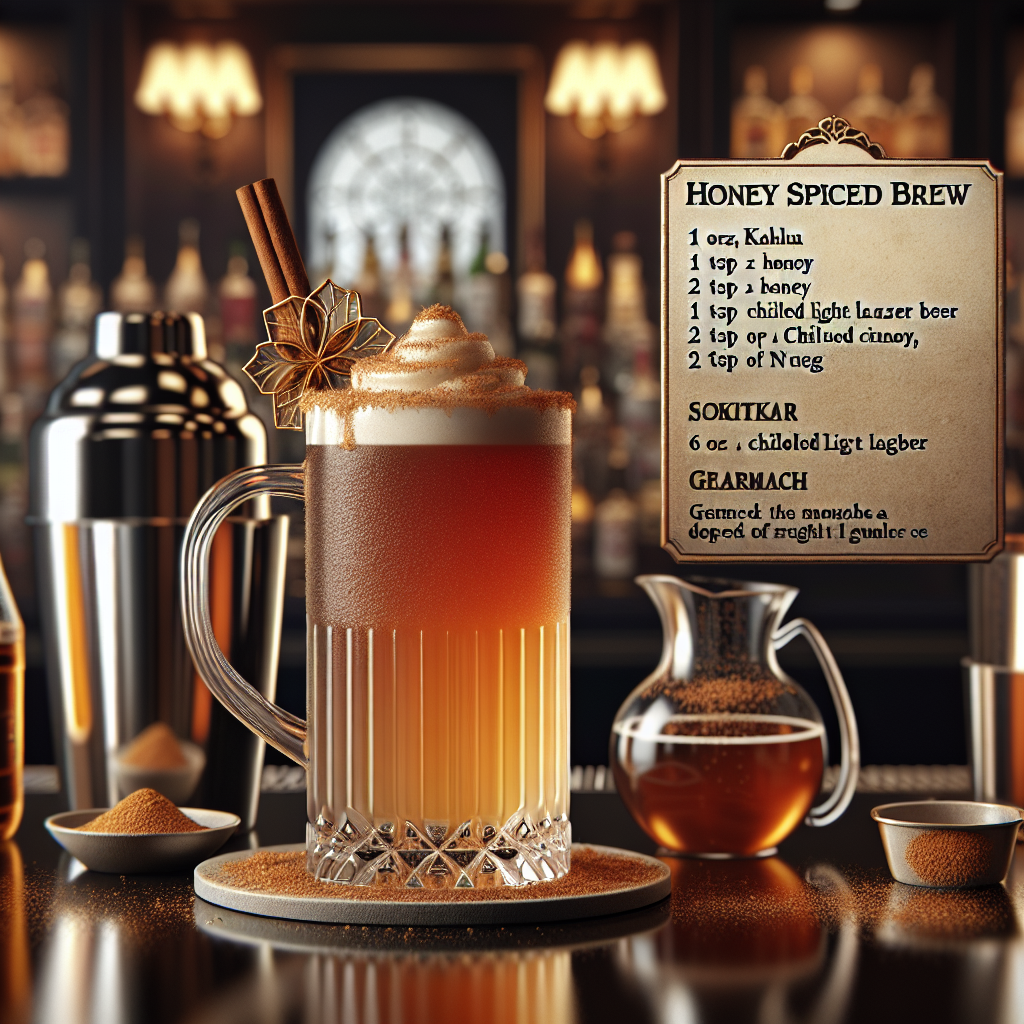 Stirred Honey-Cognac Spiced Cocktail