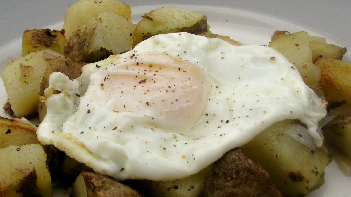 Rosemary-Potato Hash with Fried Eggs