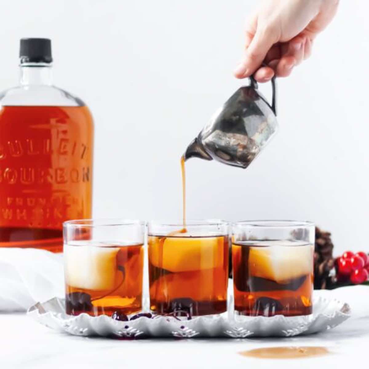Stirred Bourbon Maple-Spiced Cocktail