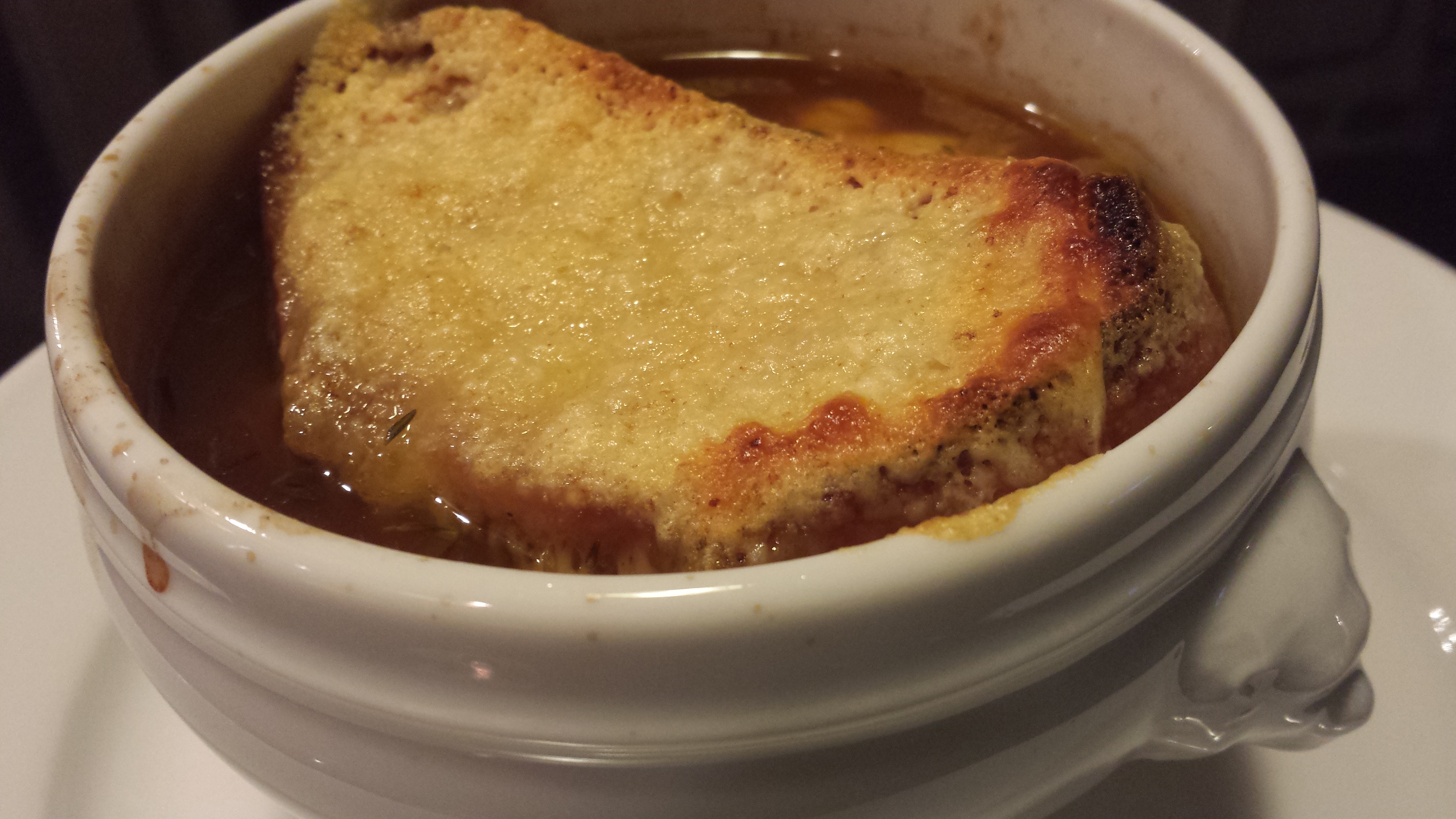 Spring Onion and Thyme Soup with Herb Croutons