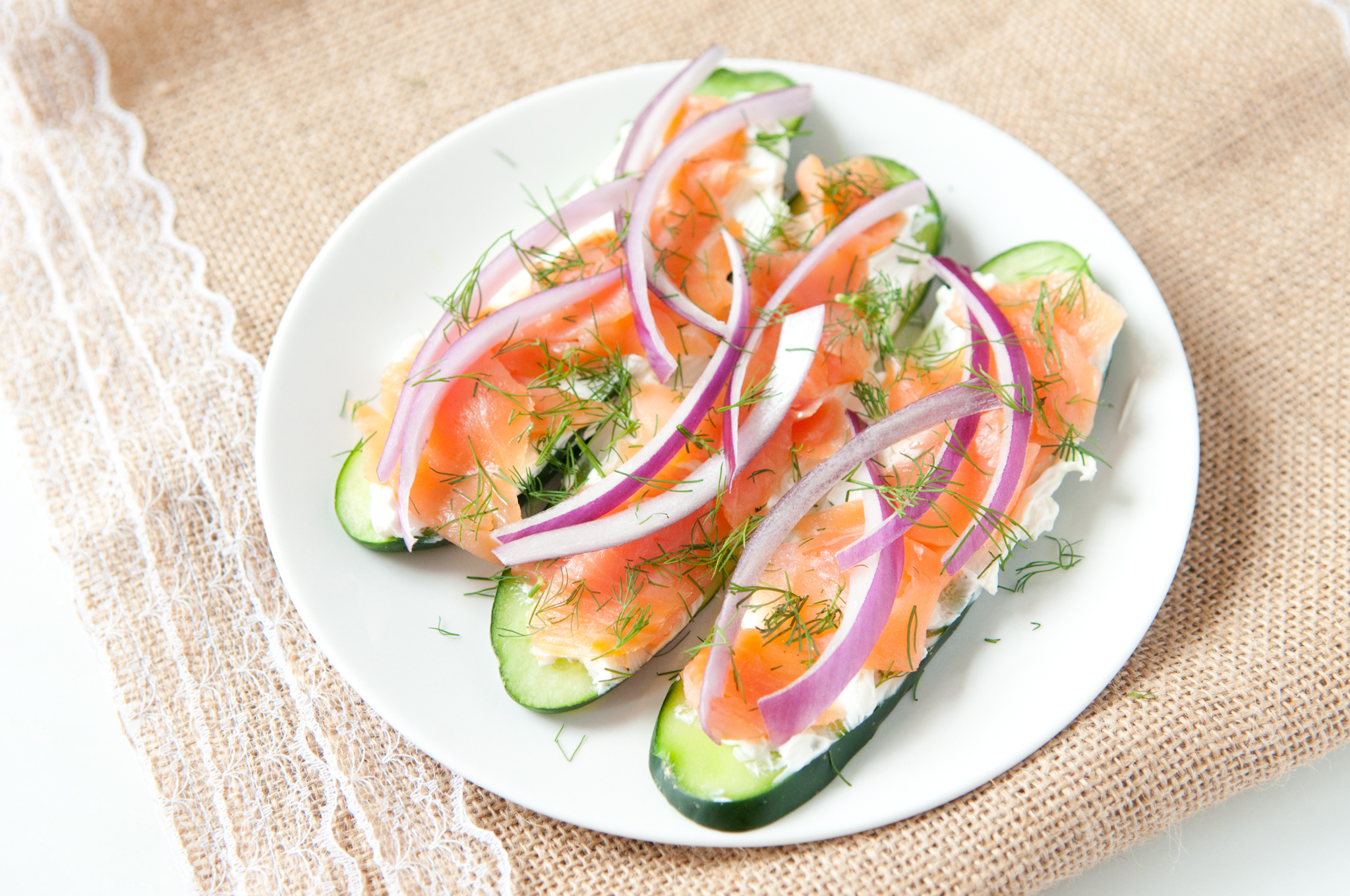 Cucumber Boats with Smoked Salmon and Avocado