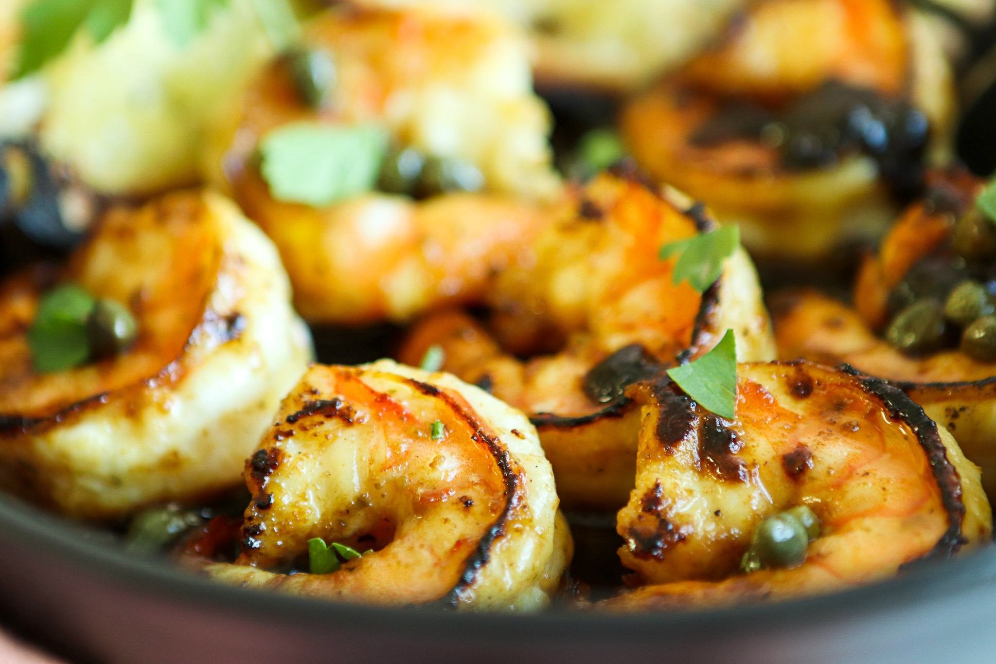 Batter-Dipped Shrimp with Lemon-Caper Sauce