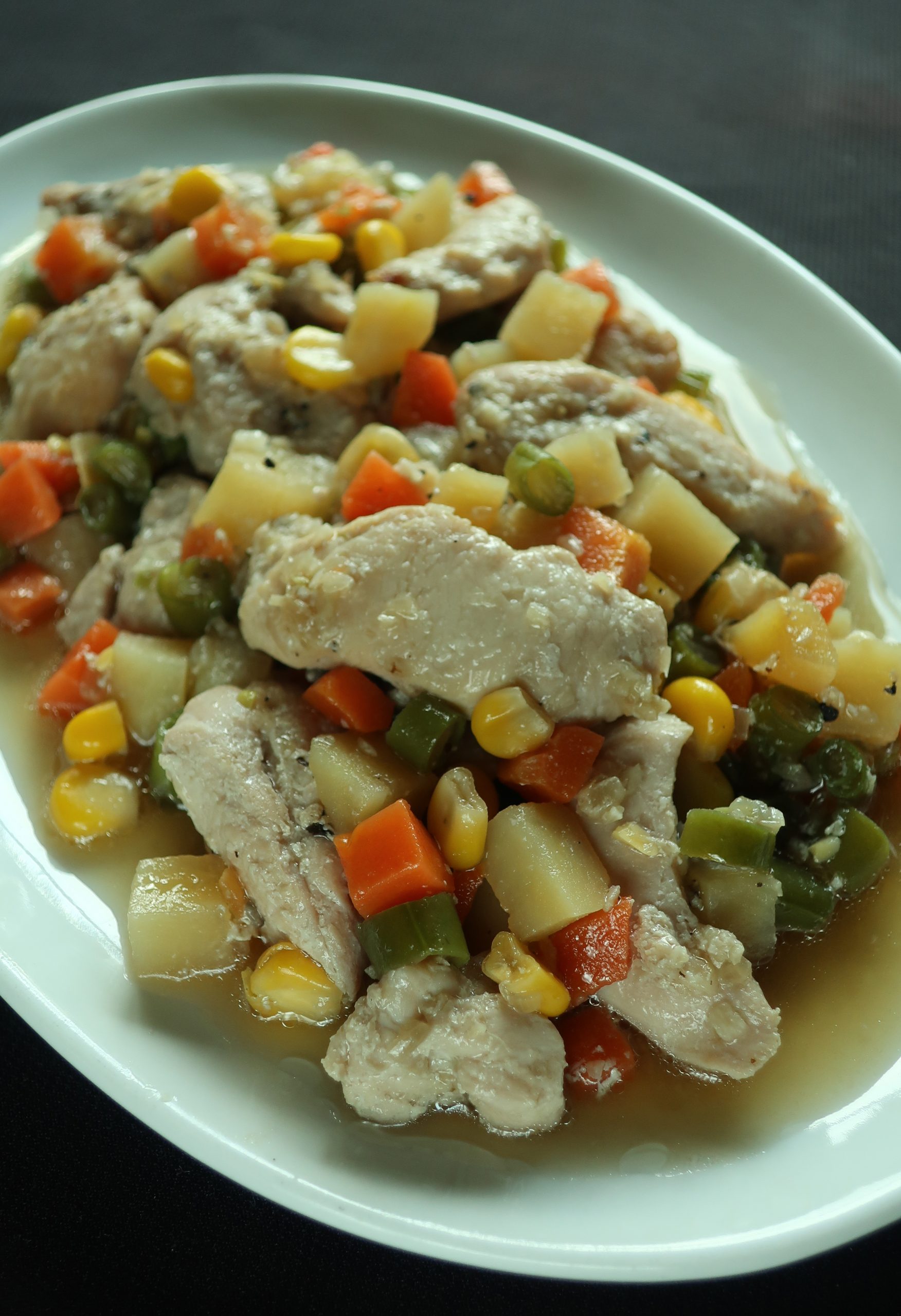 Stir-Fried Chicken with Mixed Vegetables and Ginger