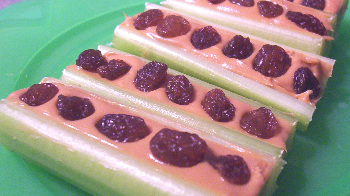 Banana 'Ants on a Log' with Almond Butter