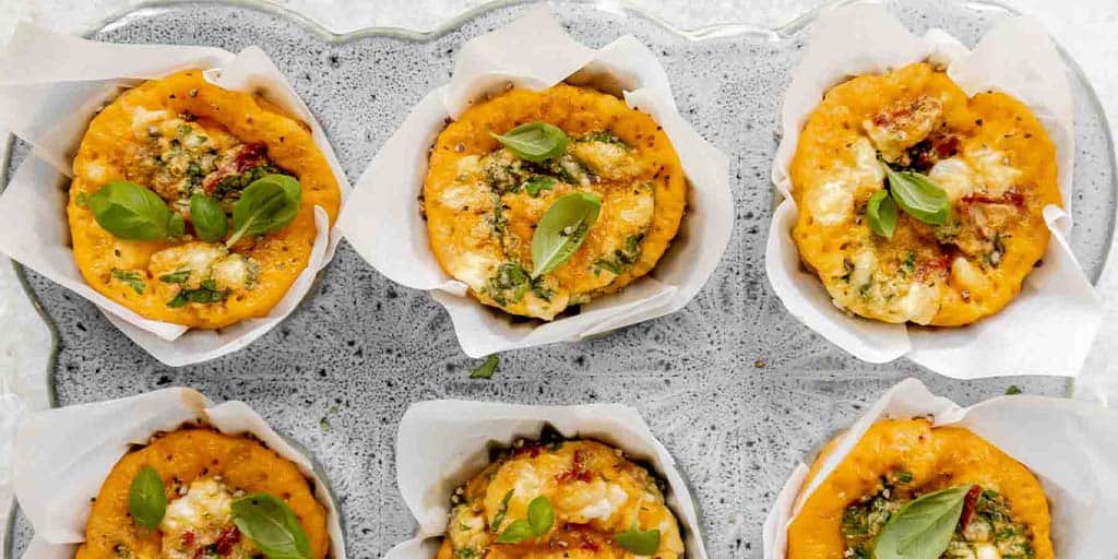Herb-Infused Egg Cups with Cherry Tomatoes and Feta