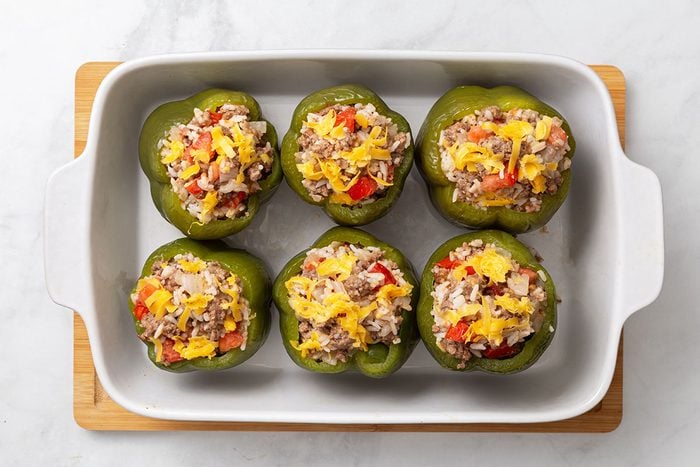 Cheesy Zucchini and Cheese Stuffed Peppers