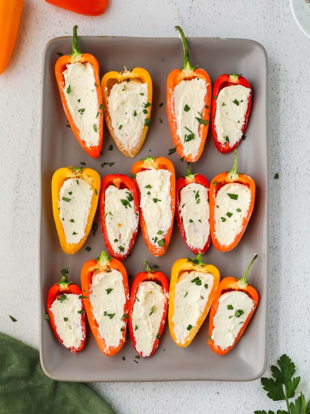 Roasted Vegetable-Stuffed Bell Peppers with Feta